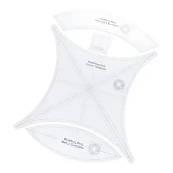 

4pcs Creative Grid Double Wedding Template Dressmaker Sewing Quilting Ruler