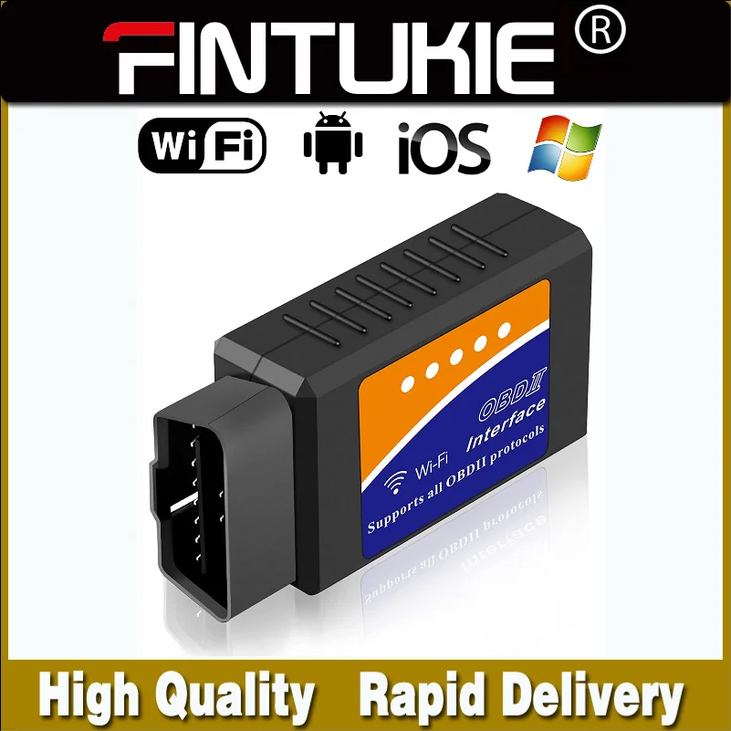 Wi-Fi OBD2 V1.5 адаптер сканера автоматический диагностический считыватель кода и