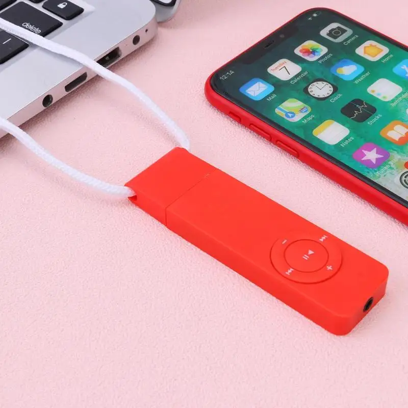 Rechargeble 160 мАч USB Minie MP3 музыкальный плеер портативный поддержка 64 ГБ TF Карта встроенный 160 мАч Batteery 8,5x2,5x0,9 см