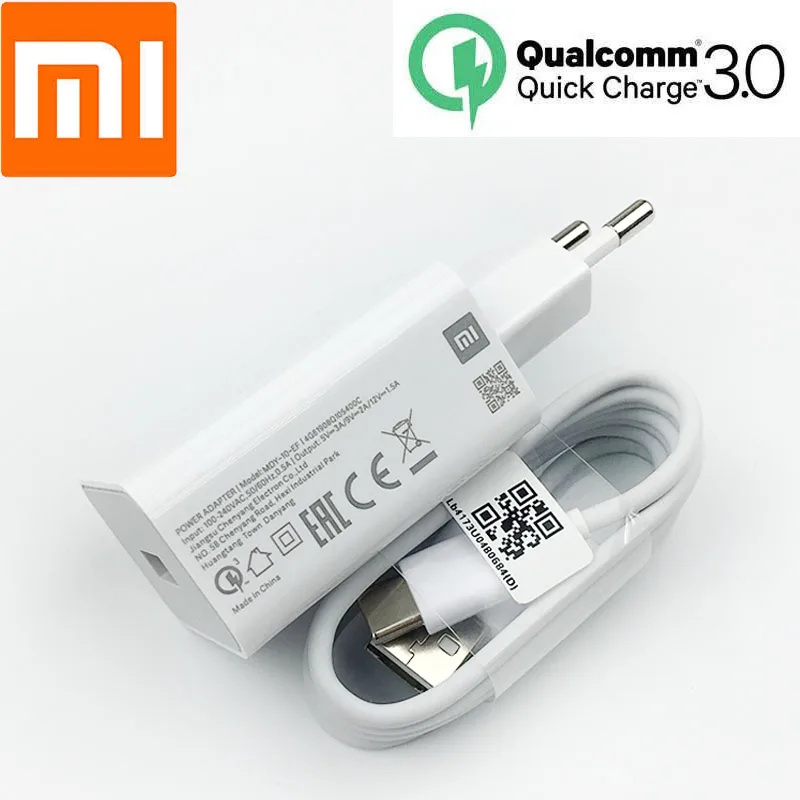 

Original Xiaomi Mi 9 SE Fast Charger QC 3.0 Charge power adapter USB Typc cable for mi a3 9 lite 9t pro redmi note 7 8 pro max 3
