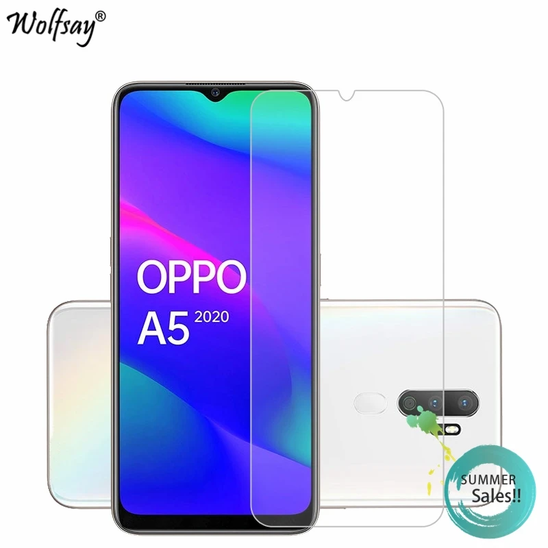 2PCS Glass For OPPO A5 2020 Tempered Glass Screen Protector For OPPO A5 2020 Glass Phone Film For OPPO A5 2020 Protector Film 