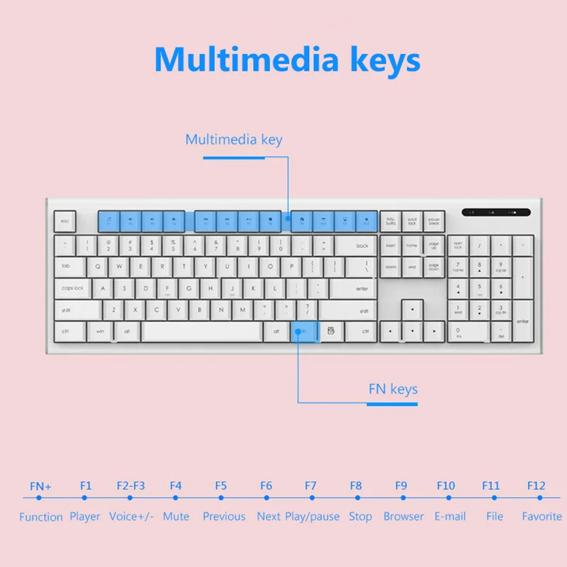 2 4G Беспроводная клавиатура и мышь мультимедиа Тихая игровая для Macbook Lenovo HP Asus