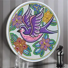 Shirliben круглый полный заказ Diy алмазная живопись животных Алмазная с изображением птицы мозаичная настенная живопись украшение дома YKH55