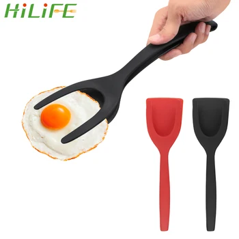 

HILIFE Silicone Multi-function Non-Stick Fried Egg Turners Frying Egg Spatula Utensils Pizza Steak Flip Shovel 2 in 1
