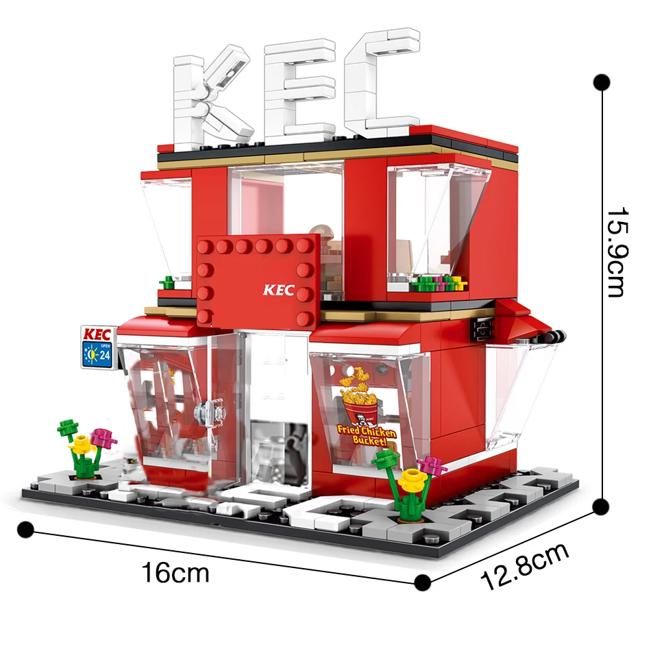 Хит lepining city creators классический уличный вид KEC McDonald гамбургер картофель фри жареная