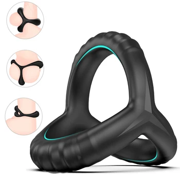 Silicone Penis Ring Penis Enlargement Sex Toys for Men Erection Male Scrotum Bind Delay Ejaculation Cock Ring Elastic Sex Shop 1