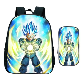 

2Pcs/Set Dragon Ball Vegeta Toddler Backpack Children School Bags Baby Boys Girls Primary Bags Goku Kindergarten Knapsack