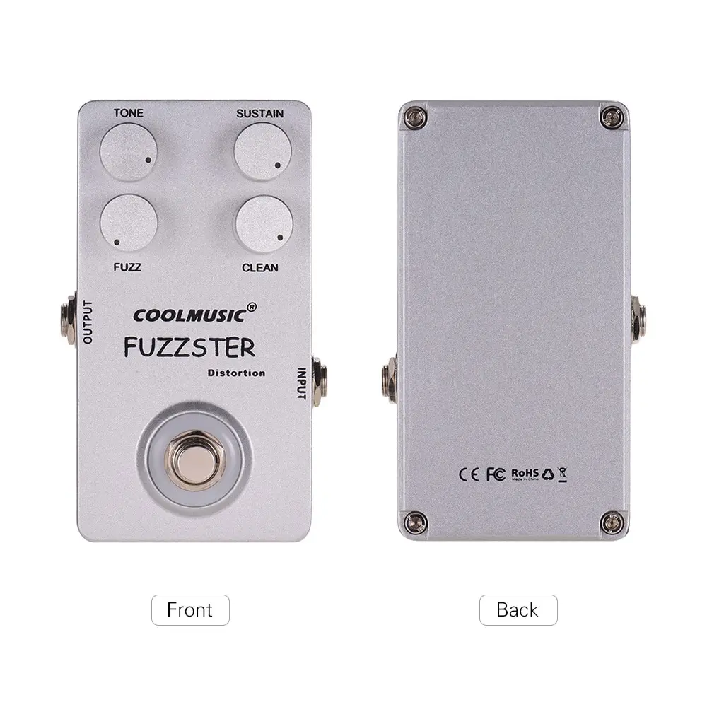 COOLMUSIC C-FC1 Fuzzster искажения гитары педаль эффектов бас Fuzz педаль для электрогитары алюминиевый сплав в виде ракушки