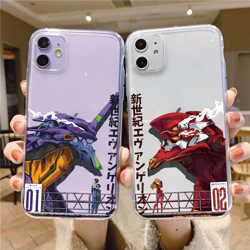 Чехол для телефона Genesis Evangelion с японским аниме iPhone 13 12 11 Pro Max mini 7 Plus 6 6s 8 X XR XS SE 2020 5 5S