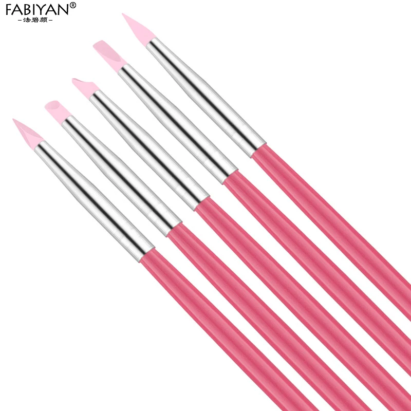 5 шт./компл. силиконовая кисть для дизайна ногтей резьба по дереву|nail art brushes tool|nail