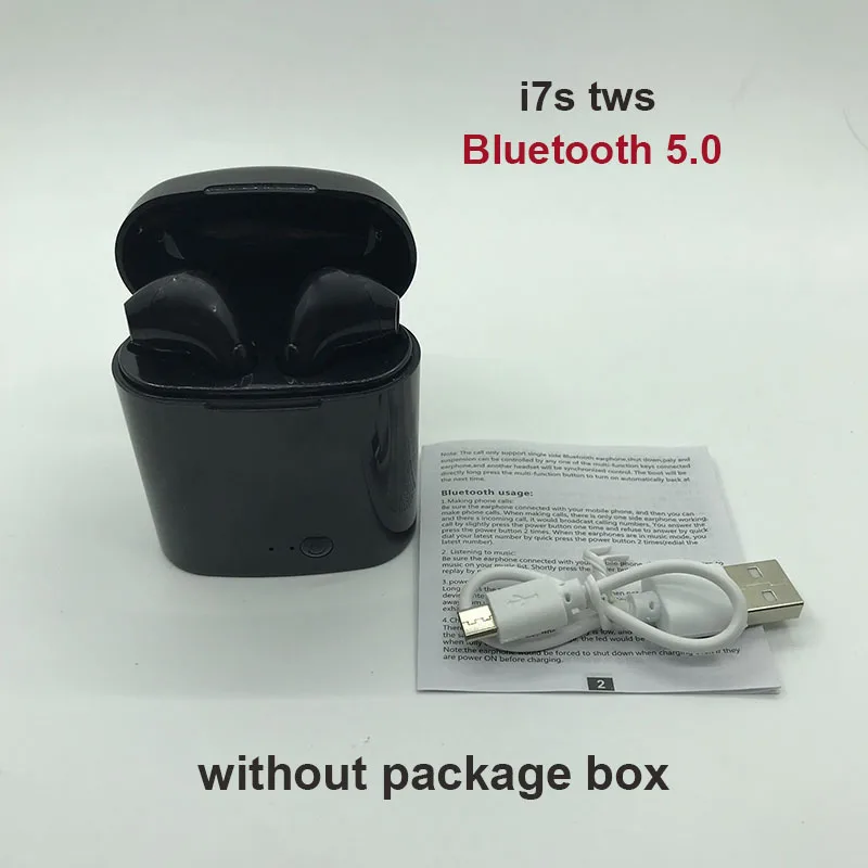 I11 i12 TWS Mini 5,0 Bluetooth наушники i9s i7s TWS беспроводные наушники портативные невидимые вкладыши для xiaomi Iphone Android - Цвет: i7s black