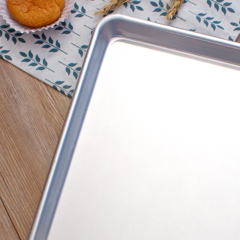 33*45*2.5 CM Kitchen Storage Trays Pan Stainless Steel Rectangle Food Cake Bread Baking Plates Household Bakeware Cooking Tools 4