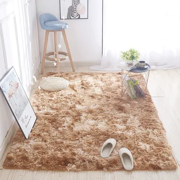 

Thicked Fluffy Living Room Brown Carpet and Rugs for Kids Room Bedroom Pink Blue Area Rug Tapete Shaggy Floor Mat Super Soft