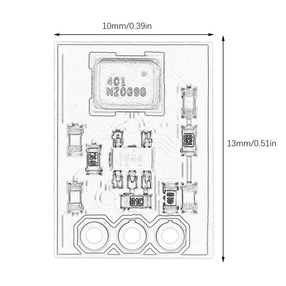 1,3 см* 1 см ADMP401 MEMs микрофон коммутационный модуль Плата Универсальный с нижним портированным входом и усилением