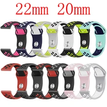 22mm 20mm watchband for samsung band galaxy watch active 46mm gear S3 frontier 42mm huawei watch gt strap silicone watch strap Watches Accessories