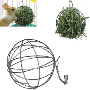 

Fast Shipping Chew Toys Hollow Sphere Rabbit Stainless Steel Wire Dispenser for Pet Toy Ball with Chain Hook Gift Pet-Keeping