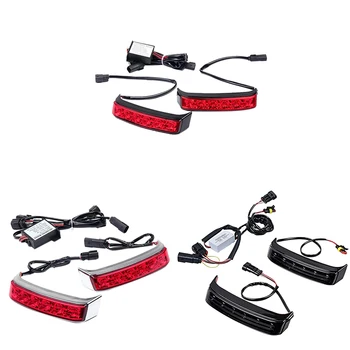 

Saddlebag Housing Tail Run Brake Turn Light Lamp Saddlebag LED Len for Touring Street Road Gilde CVO 2014-2017(Smoke)