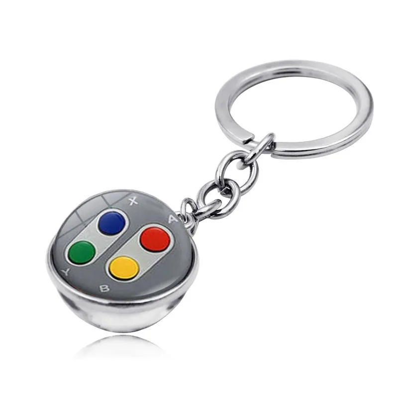 5H-XSWX2027-9 Игровой контроллер узор двухсторонний стеклянный шар брелок кулон Модный Ювелирный брелок для ключей держатель Geeky Boyfriend идеальный подарок - Цвет: 5H-XSWX2027-9