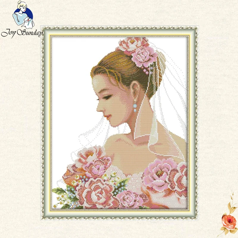 Joy Sunday The beautiful bride вышивка крестиком DMC 11CT 14CT набор Китайский рисунок хлопок наборы