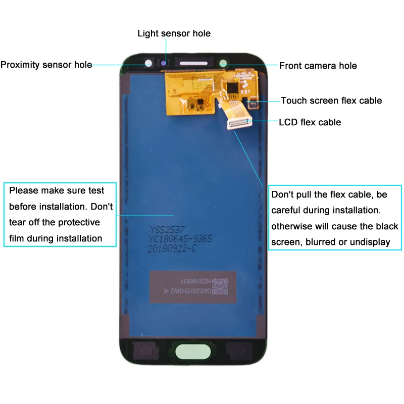 Регулируемая яркость для samsung J5 дисплей J530 J530F ЖК-дисплей с кодирующий преобразователь сенсорного экрана в сборе J530 J530f lcd