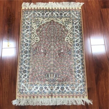 2x3feet домашний Декор ручной работы шелковый ковер красный классический ручной работы ковер