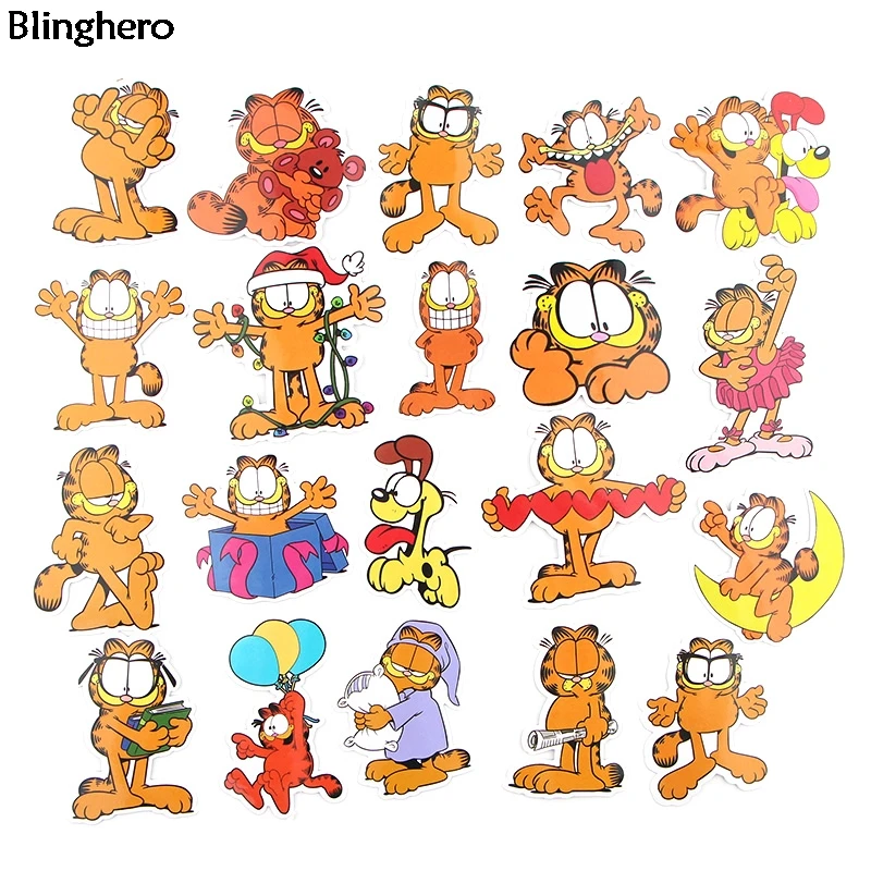 10 компл./лот Blinghero с мультяшным котом наклейки 20 шт./компл. забавные наклейки для скрапбукинга Чемодан наклейки фото наклейки BH0302