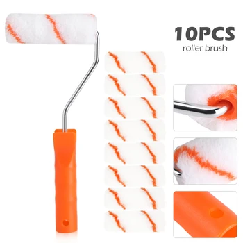 

9pcs Paint Runner Roller Brush Tool Multifunctional Wall Decorative Paint Roller Brush Set Home Repack Tool Use Easy