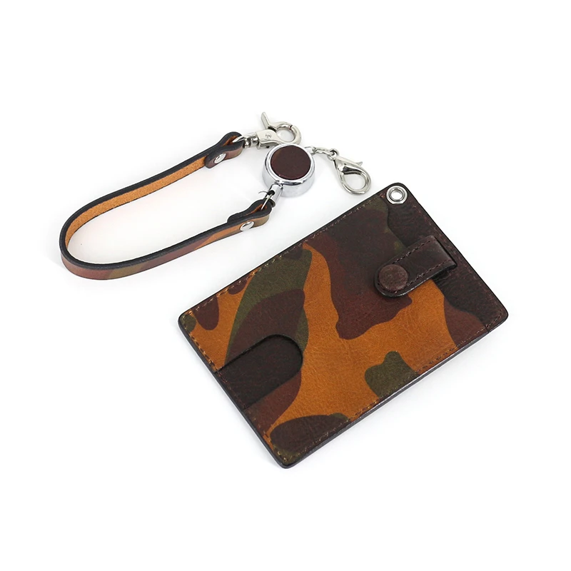 Japan& Korea Style Bus Card Case Retractable First Layer Leather Mini Wallets Small Purse Identity Credit Card ID Tag Holders