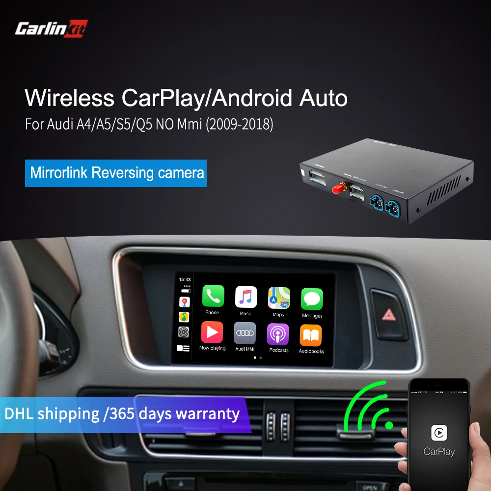 Carlinkit беспроводной CarPlay для Audi A4 A5 S5 Q5 с мультимедийным интерфейсом MMI и Android