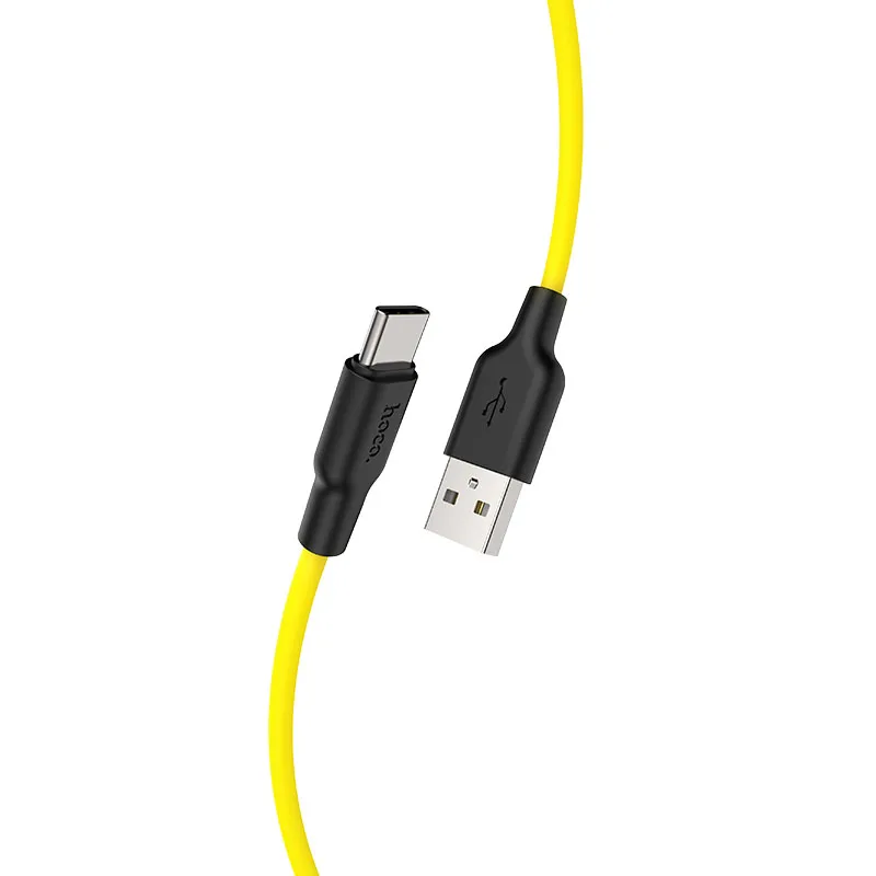 HOCO X21Plus, 20 шт./лот,, 2 м, мягкий силиконовый usb-кабель для iPhone, кабель типа C, микрокабель для samsung USB-C, зарядный провод