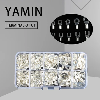 

320pcs Connection Terminal Box OT UT Series Cold Pressure End Tube Type Of Copper Wire Connector Wiring Wire O/U Shape