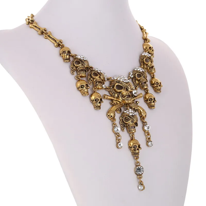 Collana Girocollo Con Ciondolo Teschio 3D XL In Acciaio - Foto 6