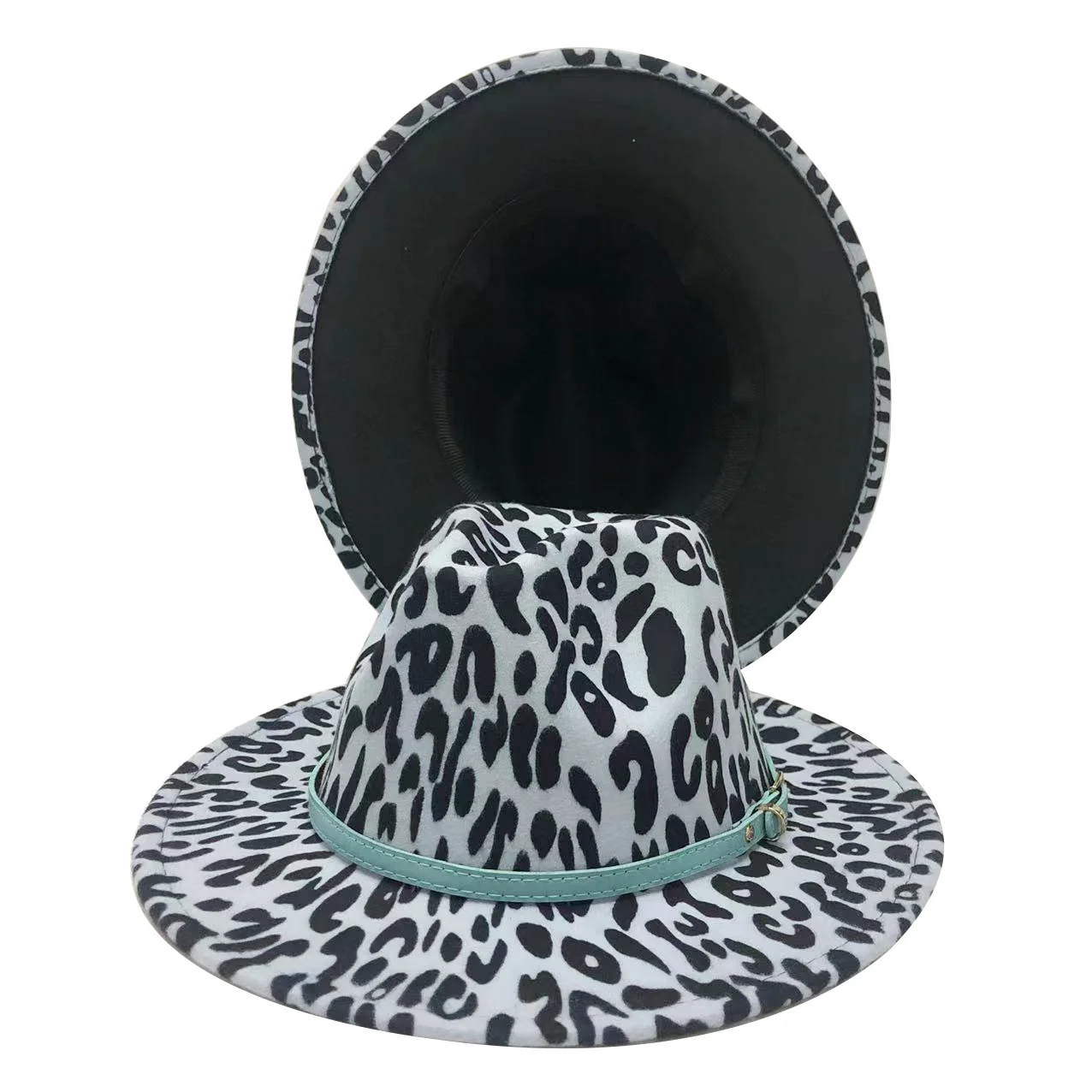 pink fedora hat Two-color leopard print ladies fedora jazz hat unisex fedora spring milliner church hat rock hat wholesale rock fedora балаклава a fedora