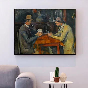 

Painting By Numbers Two men playing poker Drawing On Canvas HandPainted Gift Picture By Number animal Kits Home Decoration