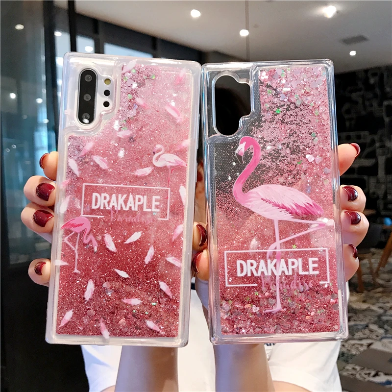 

Liquid Quicksand Case For Samsung Galaxy Note 10 plus 8 9 S8 S9 S7 Edge S10E S10 A6 A8 A7 2018 A3 A5 J3 J5 J7 2017 Glitter Cover