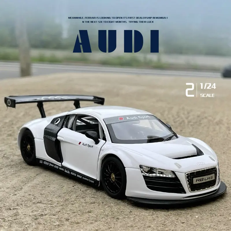 

1/24 AUDI R8 Coupe Alloy Sports Car Model Diecasts Metal Toy Vehicles Racing Car Model High Simulation Collection Childrens Gift