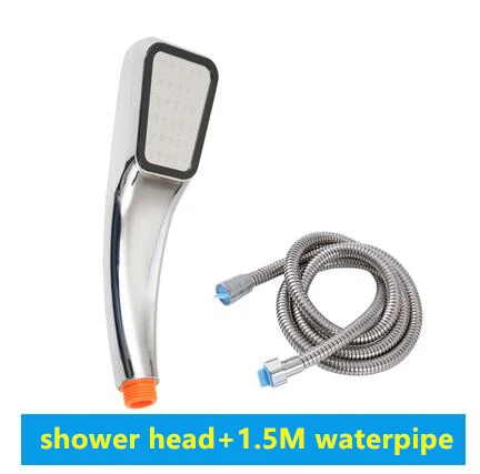 Head with pipe Напорная насадка для душа для ванной+ водопровод+ держатель для Дождевого душа аксессуары для ванной комнаты - Цвет: Head with pipe