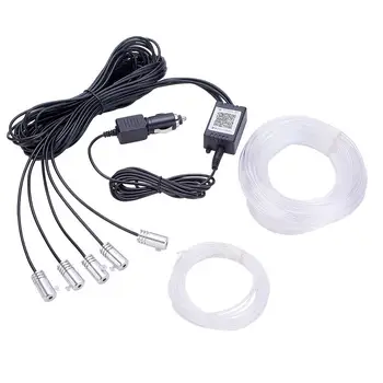

Atmosphere Light Multicolor Car LED Strip Lights DC 12V Under Dash Lighting Kit with Sound Active Function
