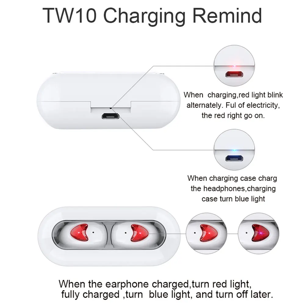 TW10 Bluetooth беспроводные наушники Bluetooth наушники TWS беспроводные наушники-вкладыши