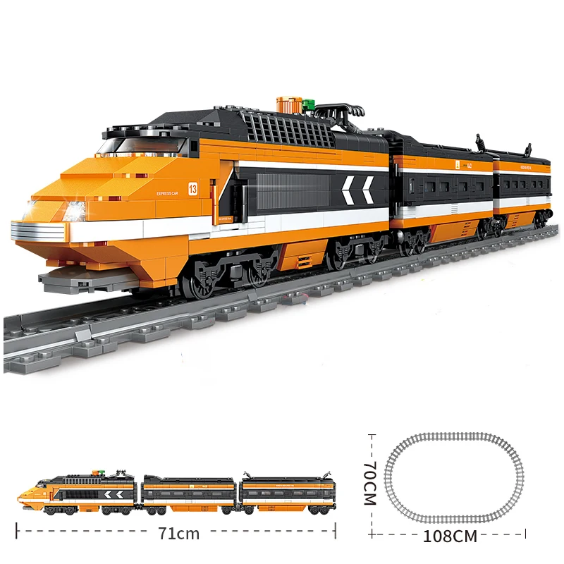KAZI 98223 1260 шт. электрическое небо на батарейках высокоскоростной поезд Horizon Express