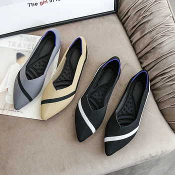 

2020Women's shoes the autumn new flat shoes fashion leisure pointed the shallow mouth soft bottom a pedal