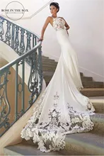  Romantic Bohemian Lace Mermaid Boho Wedding Dresses 2022 Sexy Backless Spaghetti Straps Wedding Bridal Gowns Robe de Mariee 