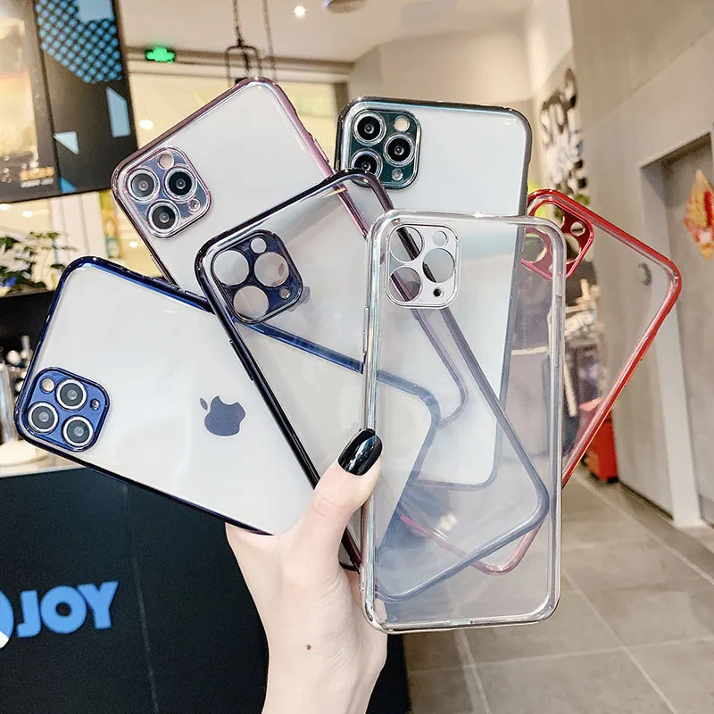 Ультратонкий защитный чехол для камеры мягкий iPhone 11 роскошный силиконовый SE 4 7 6 8
