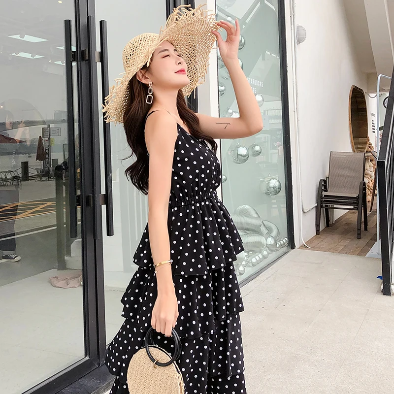 Женское платье на бретельках 2020 летнее женское элегантное винтажное без рукавов