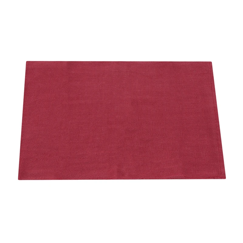 Cotton Linen Cloth Table Napkin Polyester Handkerchief Cloth for Diner Party Xmas Solid Cup Dishes Napkins Table Decorative