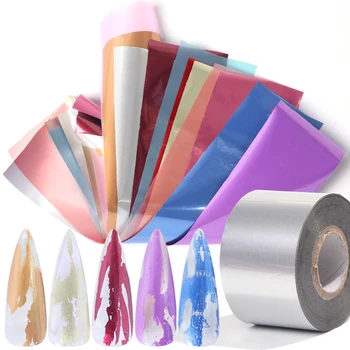 

12pcs Metallic Nail Transfer Foils Stickers Matte Gold Silver Adhesive Starry Sliders For Nail Art Decorations Manicure JI1912