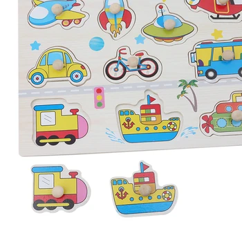 

Wooden Toy Hand Puzzles People Animals Recognition Puzzle For Children Montessori Educational Development Toy