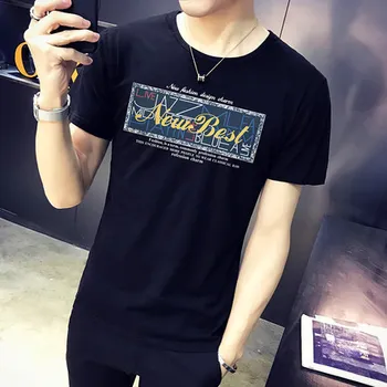 

Summer new women's street letter characters print loose short-sleeved T-shirt 38.01