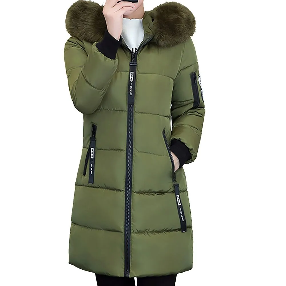 

Solid Women's Down Jacket Female Jacket Women Casual Thicker Winter Slim Down Lammy Jacket Coat Overcoat L3085