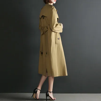 

MLCRIYG New 2020 Autumn Trench Coat Women's Long Loose Double Breasted Windbreaker Women Overcoat Outwear abrigo mujer LX244